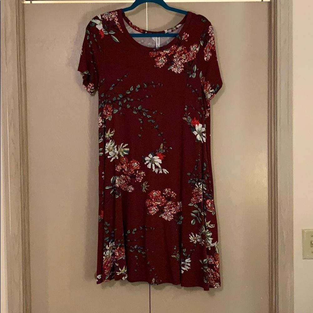 Floral tshirt dress with pockets